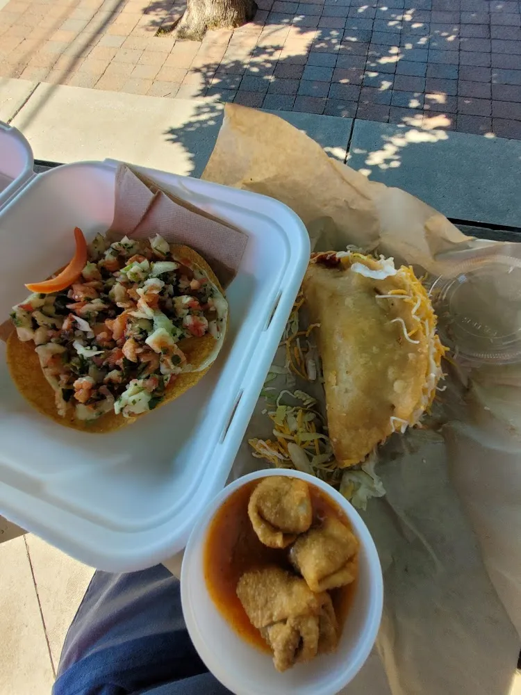 Ceviche Tostada Beef Taco Poppers